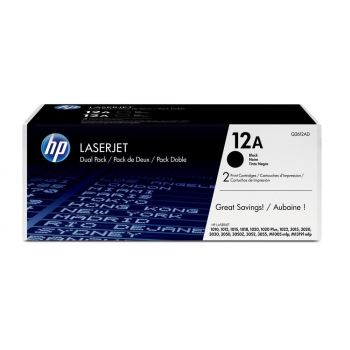 HP Q2612AD No.12A Black Toner Cartridge Twin Pack