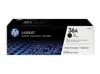 HP CB436AD No.36A Black Toner Cartridge Twin Pack