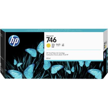 HP 746 Yellow DesignJet Ink Cartridge (300ml) P2V79A