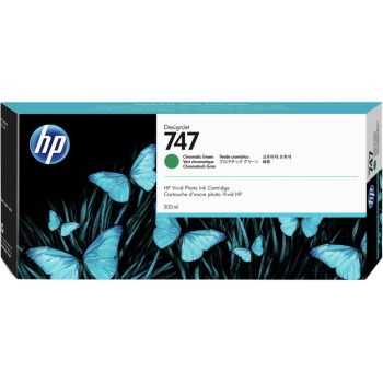 HP 747 Chromatic Green DesignJet Ink Cartridge (300ml) P2V84A