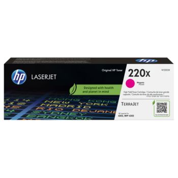 HP 220X High Capacity Magenta Toner Cartridge (5,500 Pages) W2203X