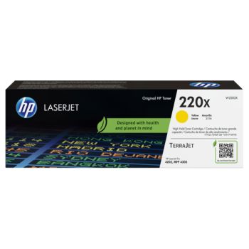 HP 220X High Capacity Yellow Toner Cartridge (5,500 Pages*) W2202X