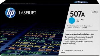 HP CE401A Standard Yield 507A Cyan Toner Cartridge (6,000 pages*)