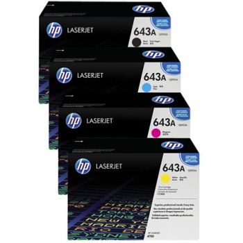 HP 643 CMYK Toner Cartridge Multipack