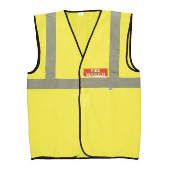 Fire Warden Vest High Visibility XL Yellow (Conforms to EN471 Class 2) IVGFVW
