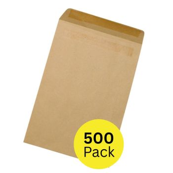 5 Star Office Envelopes Pocket Self Seal 90gsm C5 229x162mm Manilla (Pack of 500)