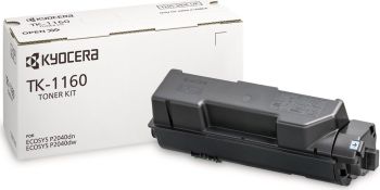 Kyocera 1T02RY0NL0 TK-1160 Black Toner Cartridge (7,200 Pages)