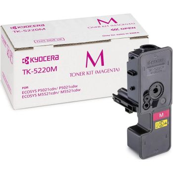 Kyocera 1T02R9BNL1 TK-5220M Magenta Toner Cartridge (1,200 Pages)
