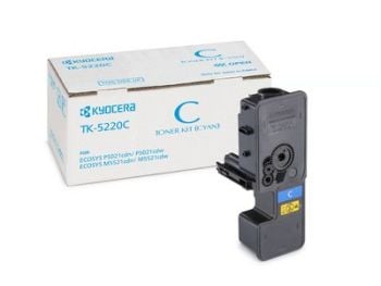 Kyocera 1T02R9CNL1 TK-5220C Cyan Toner Cartridge (1,200 Pages)