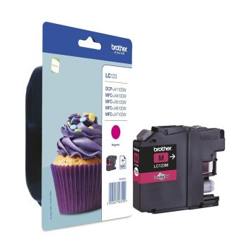 Brother LC-123M Magenta Standard Yield Ink Cartridge (600 pages*)
