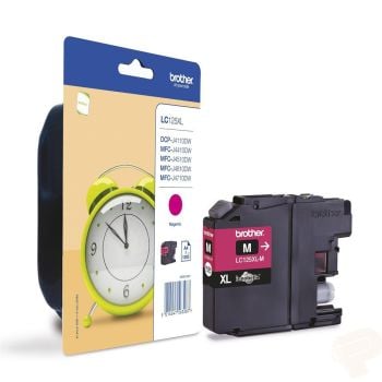 Brother LC125XLM Magenta High Yield Ink Cartridge (1,200 pages*)