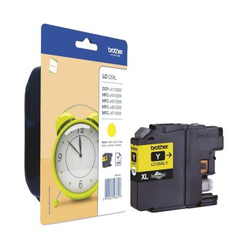 Brother LC125XLY Yellow High Yield Ink Cartridge (1,200 pages*)