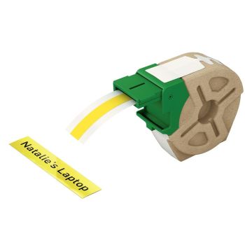Leitz 70150015 Yellow Adhesive Plastic Label Cartridge 12mm x 10m