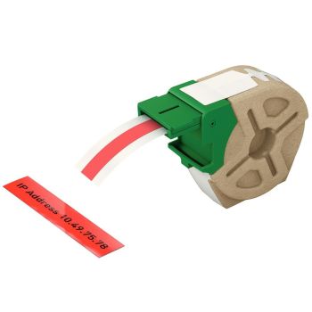 Leitz 70150025 Red Adhesive Plastic Label Cartridge 12mmx10m