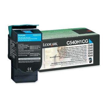Lexmark C540H1CG High Yield Cyan Return Program Toner Cartridge (2,000 pages*) 0C540H1CG