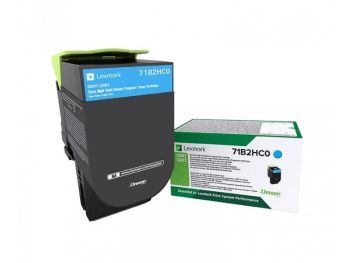 Lexmark 71B2HC0 Cyan High Yield Return Programme Toner Cartridge (3,500 Pages*)