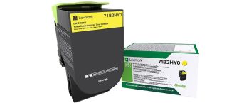 Lexmark 71B2HY0 Yellow High Yield Return Programme Toner Cartridge (3,500 Pages*)