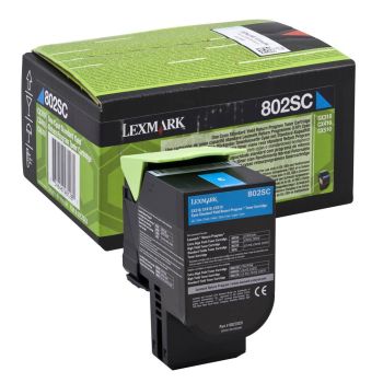 Lexmark 80C2SC0 Standard Yield Cyan Return Program Toner Cartridge (2,000 pages*)