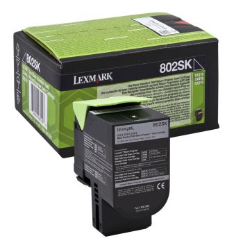 Lexmark 80C2SK0 Standard Yield Black Return Program Toner Cartridge (2,500 pages*)