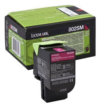 Lexmark 80C2SM0 Standard Yield Magenta Return Program Toner Cartridge (2,000 pages*)