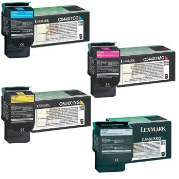 Lexmark PB-C546VAL1 Extra High Yield CMYK Return Program Toner Cartridges (save 