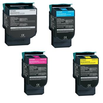 Lexmark PB-C544VAL1 Extra High Yield CMYK Return Program Toner Cartridges (Save 