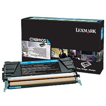 Lexmark C748H1CG High Yield Cyan Return Program Toner Cartridge (10,000 pages*)