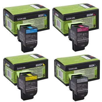 Lexmark PB-LEXCX-SYINKS CMYK Toner Cartridge Pack (1,000 pages*)