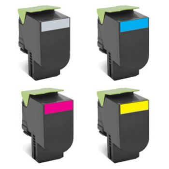 Lexmark PB-LEXCX-EHYINKS High Yield CMYK Toner Cartridge Pack (CMY - 3,000, K - 4,000 pages*)