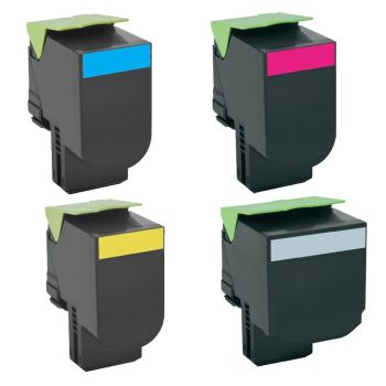 Lexmark PB-LEXCX-SHYINKS Extra High Yield CMYK Toner Pack (CMY - 4,000, K - 8,000 pages*)