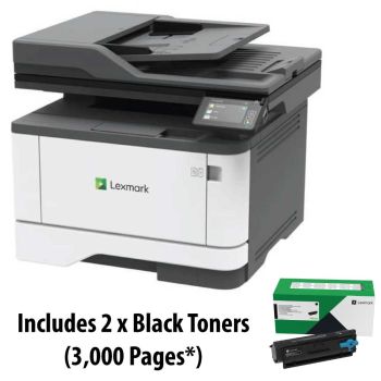 Lexmark MX431adn A4 Mono Laser Multifunction Printer + Black Toner (3,000 Pages*)