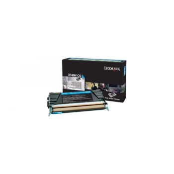 Lexmark X748H1CG High Yield Cyan Return Program Toner Cartridge (10,000 pages*)