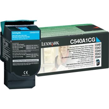 Lexmark C540A1CG Cyan Return Program Toner Cartridge (1,000 pages*) 0C540A1CG