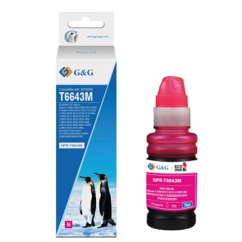 Compatible Epson C13T664340 T6643 Magenta Ink Bottle (6,500 pages*) 