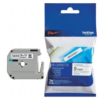 Brother MK221SBZ M-K221S 9mm x 4m Black On White Tape