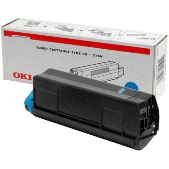 Oki 42127407 Cyan Toner Type C6 (5,000 pages*)