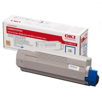 Oki 43865723 Cyan Toner Cartridge (6,000 pages*)