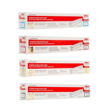 Oki PB-C3450VAL1 High Yield CMYK Toner Cartridge Kit (save 