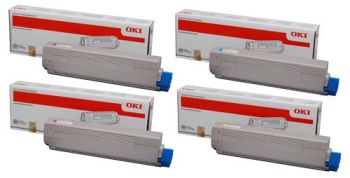 Oki C833 C843 CMYK Standard Toner Cartridge Multipack (Save £5)