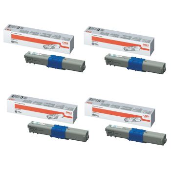 Oki PB-OKIC5X0DNHVAL High Yield CMYK Toner Cartridge Pack (Save 