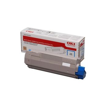 Oki 46490607 Cyan Toner Cartridge (6,000 Pages)