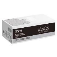 Epson C13S050710 Black Toner Cartridge Twin Pack (2x 2,500 pages*)