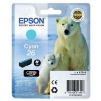 Epson T2612 Standard Yield 26 Cyan Ink Cartridge (4.5ml) C13T26124010