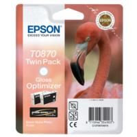 Epson T0870 Gloss Optimiser Ink Cartridge Twin Pack (2x 11.4ml) C13T08704010