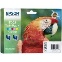 Epson C13T00840310 T008 5-Colour Ink Cartridge Twin Pack (2x 46ml)