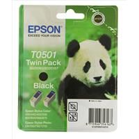 Epson T0501 Black Ink Cartridge Twin Pack (2x 15ml) C13T05014210