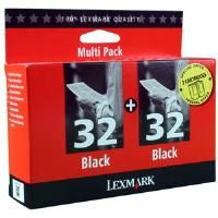 Lexmark 80D2956 #32 Black Print Cartridge Twin Pack 0080D2956