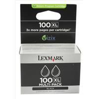 Lexmark 14N0848 100XL Black Ink Cartridge Twin-Pack (2x 510 pages*) 014N0848