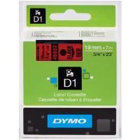 DYMO D1 45807 - 19mm x 7m - Black on Red Tape