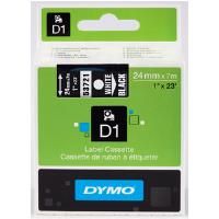 DYMO D1 53721 - 24mm x 7m - White on Black Tape
